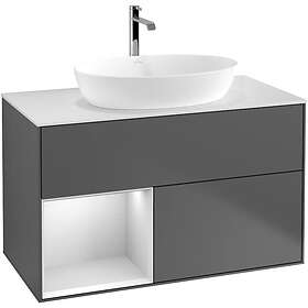 Villeroy & Boch Tvättställsskåp Finion med 2 Lådor Hylla och Bänkskiva för Fristående från Artis Collaro G771MTGK