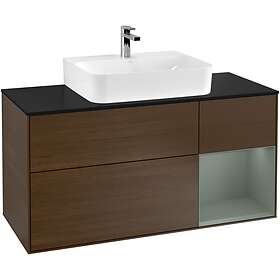 Villeroy & Boch Tvättställsskåp Finion med 3 Lådor Hylla och Bänkskiva för Centrerat F172GMGN