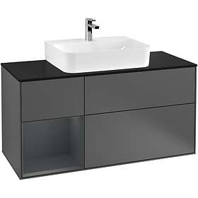Villeroy & Boch Tvättställsskåp Finion med 3 Lådor Hylla och Bänkskiva för Centrerat G162HGGK