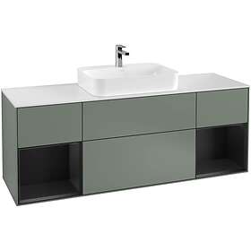 Villeroy & Boch Tvättställsskåp Finion med Två Hyllor och Bänkskiva för Ytmonterat G451PDGM