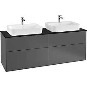 Villeroy & Boch Tvättställsskåp Finion med 4 Lådor och Bänkskiva för Två Ytmonterade G43200GK