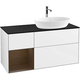 Villeroy & Boch Tvättställsskåp Finion med 3 Lådor Hylla och Bänkskiva för Ocentrerat från Artis Collaro G802GNGF