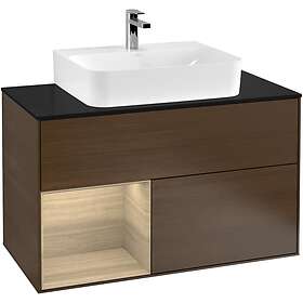 Villeroy & Boch Tvättställsskåp Finion med 2 Lådor Hylla och Bänkskiva för Centrerat G112PCGN