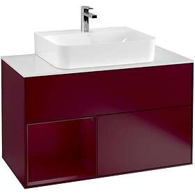 Villeroy & Boch Tvättställsskåp Finion med 2 Lådor Hylla och Bänkskiva för Centrerat G111HBHB