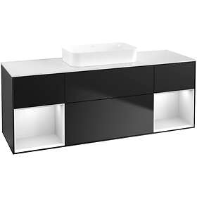 Villeroy & Boch Tvättställsskåp Finion med Två Hyllor och Bänkskiva för Fristående F741MTPD