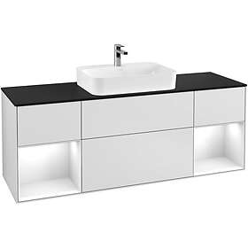 Villeroy & Boch Tvättställsskåp Finion med Två Hyllor och Bänkskiva för Ytmonterat G452GFMT