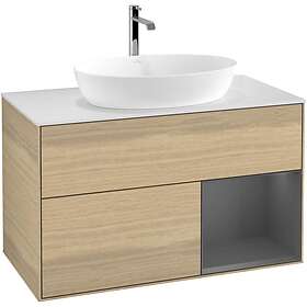 Villeroy & Boch Tvättställsskåp Finion med 2 Lådor Hylla och Bänkskiva för Fristående från Artis Collaro G781GKPC