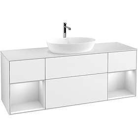 Villeroy & Boch Tvättställsskåp Finion med Två Hyllor och Bänkskiva för Fristående från Artis Collaro G861MTGF