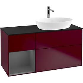 Villeroy & Boch Tvättställsskåp Finion med 3 Lådor Hylla och Bänkskiva för Ocentrerat från Artis Collaro G802GKHB