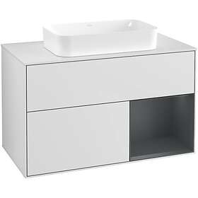 Villeroy & Boch Tvättställsskåp Finion med 2 Lådor Hylla och Bänkskiva för Fristående G661HGMT