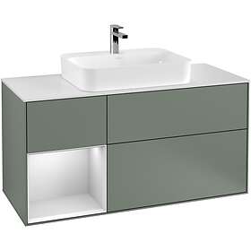 Villeroy & Boch Tvättställsskåp Finion med 3 Lådor Hylla och Bänkskiva för Ytmonterat G411MTGM