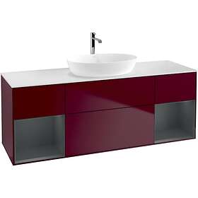 Villeroy & Boch Tvättställsskåp Finion med Två Hyllor och Bänkskiva för Fristående från Artis Collaro G861HGHB