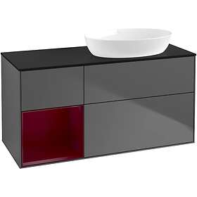 Villeroy & Boch Tvättställsskåp Finion med 3 Lådor Hylla och Bänkskiva för Ocentrerat från Artis Collaro FA42HBGK