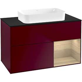 Villeroy & Boch Tvättställsskåp Finion med 2 Lådor Hylla och Bänkskiva för Fristående G662PCHB