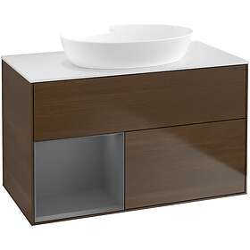 Villeroy & Boch Tvättställsskåp Finion med 2 Lådor Hylla och Bänkskiva för Fristående från Artis Collaro FA11GKGN