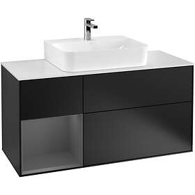 Villeroy & Boch Tvättställsskåp Finion med 3 Lådor Hylla och Bänkskiva för Centrerat F161GKPD