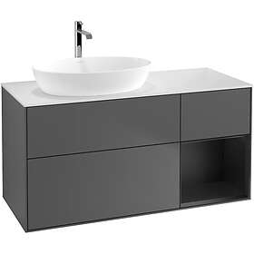 Villeroy & Boch Tvättställsskåp Finion med 3 Lådor Hylla och Bänkskiva för Ocentrerat från Artis Collaro G811PDGK