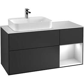 Villeroy & Boch Tvättställsskåp Finion med 3 Lådor Hylla och Bänkskiva för Ocentrerat Ytmonterat F401GFGK