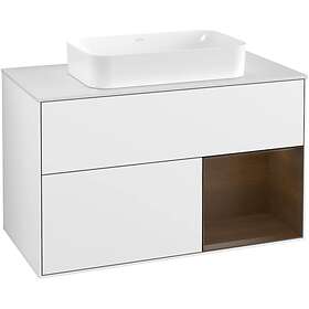 Villeroy & Boch Tvättställsskåp Finion med 2 Lådor Hylla och Bänkskiva för Fristående F251GNGF