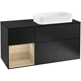 Villeroy & Boch Tvättställsskåp Finion med 3 Lådor Hylla och Bänkskiva för Ocentrerat Fristående G272PCPD