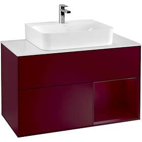 Villeroy & Boch Tvättställsskåp Finion med 2 Lådor Hylla och Bänkskiva för Centrerat G121HBHB