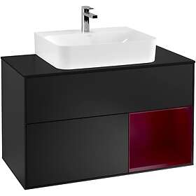 Villeroy & Boch Tvättställsskåp Finion med 2 Lådor Hylla och Bänkskiva för Centrerat G122HBPD