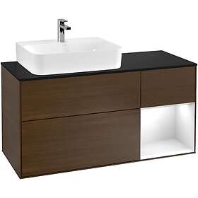 Villeroy & Boch Tvättställsskåp Finion med 3 Lådor Hylla och Bänkskiva för Ocentrerat G152GFGN