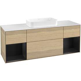 Villeroy & Boch Tvättställsskåp Finion med Två Hyllor och Bänkskiva för Fristående F331PDPC