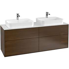 Villeroy & Boch Tvättställsskåp Finion med 4 Lådor och Bänkskiva för Två Ytmonterade F43100GN