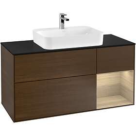 Villeroy & Boch Tvättställsskåp Finion med 3 Lådor Hylla och Bänkskiva för Ytmonterat G422PCGN