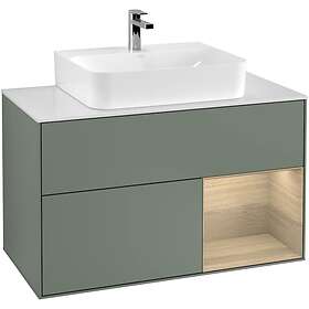 Villeroy & Boch Tvättställsskåp Finion med 2 Lådor Hylla och Bänkskiva för Centrerat F121PCGM