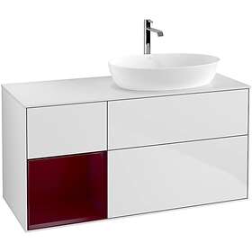 Villeroy & Boch Tvättställsskåp Finion med 3 Lådor Hylla och Bänkskiva för Ocentrerat från Artis Collaro GA41HBMT