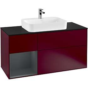 Villeroy & Boch Tvättställsskåp Finion med 3 Lådor Hylla och Bänkskiva för Ytmonterat F412HGHB