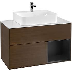 Villeroy & Boch Tvättställsskåp Finion med 2 Lådor Hylla och Bänkskiva för Centrerat G121PDGN