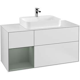 Villeroy & Boch Tvättställsskåp Finion med 3 Lådor Hylla och Bänkskiva för Ytmonterat F411GMMT
