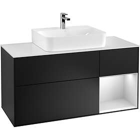 Villeroy & Boch Tvättställsskåp Finion med 3 Lådor Hylla och Bänkskiva för Centrerat F171MTPD