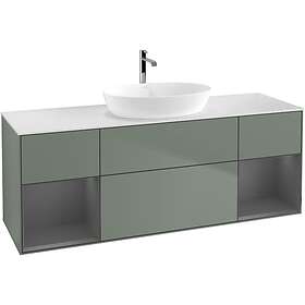 Villeroy & Boch Tvättställsskåp Finion med Två Hyllor och Bänkskiva för Fristående från Artis Collaro G861GKGM