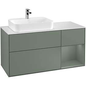 Villeroy & Boch Tvättställsskåp Finion med 3 Lådor Hylla och Bänkskiva för Ocentrerat Ytmonterat F401GMGM