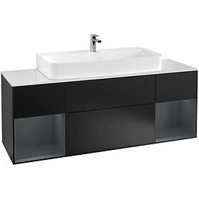 Villeroy & Boch Tvättställsskåp Finion med Två Hyllor och Bänkskiva för Centrerat G211HGPD