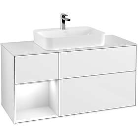 Villeroy & Boch Tvättställsskåp Finion med 3 Lådor Hylla och Bänkskiva för Ytmonterat G411GFGF
