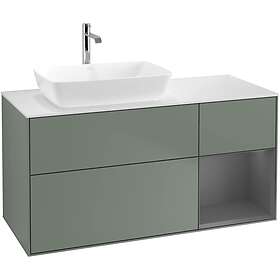 Villeroy & Boch Tvättställsskåp Finion med 3 Lådor Hylla och Bänkskiva för Ocentrerat från Artis Collaro F811GKGM