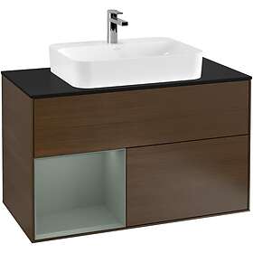 Villeroy & Boch Tvättställsskåp Finion med 2 Lådor Hylla och Bänkskiva för Ytmonterat F362GMGN