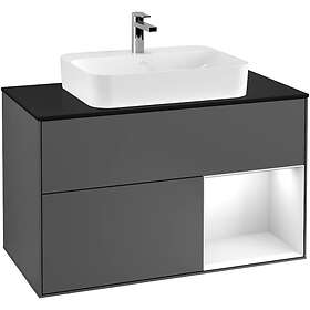 Villeroy & Boch Tvättställsskåp Finion med 2 Lådor Hylla och Bänkskiva för Ytmonterat F372GFGK