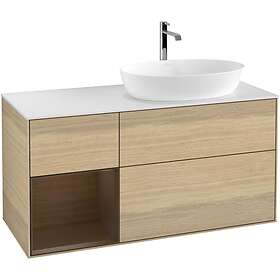 Villeroy & Boch Tvättställsskåp Finion med 3 Lådor Hylla och Bänkskiva för Ocentrerat från Artis Collaro G801GNPC