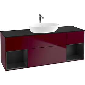 Villeroy & Boch Tvättställsskåp Finion med Två Hyllor och Bänkskiva för Fristående från Artis Collaro GD02PDHB