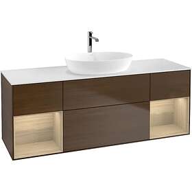 Villeroy & Boch Tvättställsskåp Finion med Två Hyllor och Bänkskiva för Fristående från Artis Collaro G861PCGN