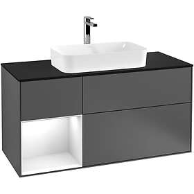 Villeroy & Boch Tvättställsskåp Finion med 3 Lådor Hylla och Bänkskiva för Fristående F702GFGK