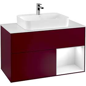 Villeroy & Boch Tvättställsskåp Finion med 2 Lådor Hylla och Bänkskiva för Ytmonterat F371GFHB