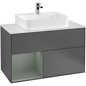 Villeroy & Boch Tvättställsskåp Finion med 2 Lådor Hylla och Bänkskiva för Centrerat G111GMGK