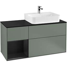 Villeroy & Boch Tvättställsskåp Finion med 3 Lådor Hylla och Bänkskiva för Ocentrerat G142PDGM